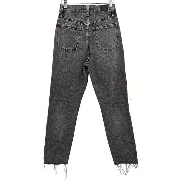 BDG Slim Straight Jeans Sz 26 2 High Rise Button Fly Patchwork Frayed Distressed - Picture 2 of 15